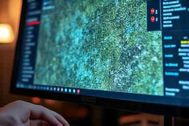 GISソフトウェアの画面に表示された複雑なデータレイヤー